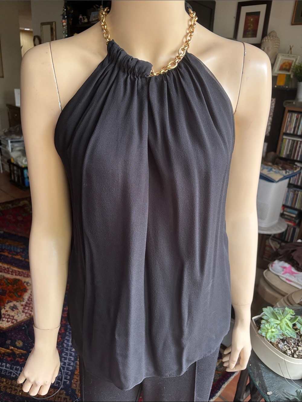 Diane Von Furstenberg Silk “Aubrey” Sleeveless Top